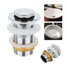 Chrome Waste Disc Pop Unslotted Click Clack Basin Sink Tap Push Up Plug UK