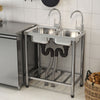 Stainless Steel Commercial Kitchen Sink Catering Sink Single Double Bowl Drainer