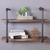 Wood Industrial Floating Shelves Pipe Shelf Storage Rustic Vintage Shelving Kit
