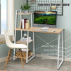 Computer Desk 2-in-1 Bookshelf PC Workstation Laptop Table with 4 Tiers Storage