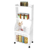 4 Tier Rolling Unit Storage Rack Trolley Cart Kitchen Bathroom Laundry Organiser