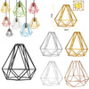 Metal Pendant Light Shade Ceiling Industrial Geometric Wire Cage Lampshade Decor