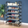 3/4/5/6 Tier Shoe Rack Footwear Metal Stand Storage Organizer Display Shelf Unit