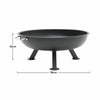 Round Fire Pit 3 Legs Patio Garden Bowl Outdoor Camping Patio Heater Log Burner
