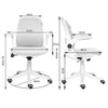 Office Desk Chair Ergonomic Task Chair Swivel Seat Flip-up Arms Lumbar Support