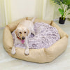 Durable Hexagon Dog Bed Orthopaedic Pet Warm Basket & Super Soft Plush Interior