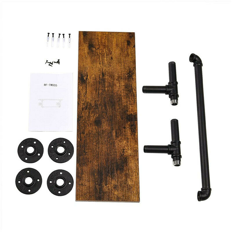 Rustic Industrial Pipe Wooden Metal Wall Floating Shelf Storage Shelving Unit UK
