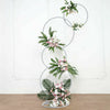 2PCS Round Stacked Wedding Arch Stands Metal Hoop Backdrop Garland Birthday Deco