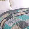 Quilted Bedspread Patchwork Comforter Bed Throw Bedding Sofa Cover Set Polyester