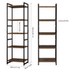 Bookcase 5-Tier Bookshelf Freestanding Display Stand Wood Storage Shelving Unit