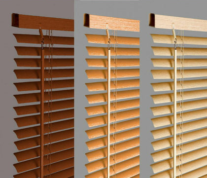 New Wood Wooden Grain Effect PVC Venetian Blind Blinds Easy Fit, 10 Sizes