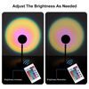 RGB 16Color w/Remote Rainbow Sunset Projection Lamp Bedroom Led Night Xmas Light