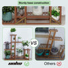 Wooden Plant Shelf Ladder Style Flower Pots Corner Stand Storage Unit In/Outdoor