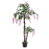 Large Potted Pink Wisteria Artificial Flowers Fake Plants Tree Home Garden Decor