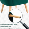Luxury Velvet-Feel Accent Chair Padding Wood Frame Legs Home Green