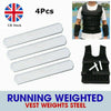4pcs Steel Plates Weights For Weighted Vest Workout Jacket Training Running UK