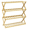 4/5-Tier Bamboo Ladder Shoe Shelf Plant Stand Holder Indoor Outdoor DIY Display