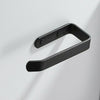 Black Modern Bathroom Wall Accessories Square Toilet Roll Paper Holder Rack UK (Black)