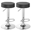 2PCS Bar Stools PU Leather Round Swivel Gas Lift Home Kitchen Breakfast Chair