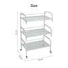 Trolley Shelf 3-layer beauty Frame Toughened Glass Shelves Hair Beauty Salon NEW