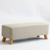 Linen Fabric Padded Stool Bench Footstool Pouffe Living Room Bedroom Footrest
