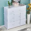 DIY Wardrobe Closet Storage Cube Cabinet Clothes Shelf 9 Cube Organiser Rack UK