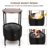 Bedside Table Cabinet Small Side Table Nightstand Storage Basket Organizer Stand
