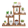 Small Medium Potted Holder Wood Plant Stand Indoor Outdoor Multiple Flower Rack