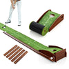 Golf Putting Mat Putting Green Practice Training Aid Auto Ball Return One Hole