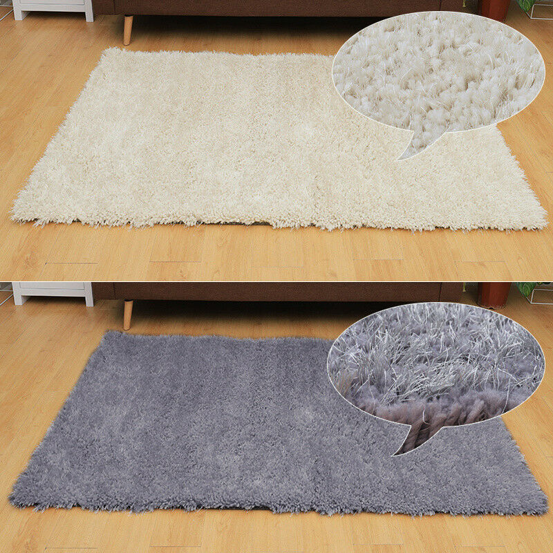 Extra Thick Long Pile Shaggy Floor Rug Soft Carpet Sparkle Shimmer/Cotton Fluffy