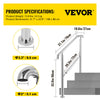 1 to 3 Step Railing Stainless Steel Adjustable Outdoor Stair Handrail Deco