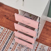 Modern Dressing Table Set Makeup Desk w/4 Drawer Large Mirror &Stool Bedroom UK