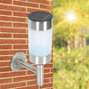 2PCS Stainless Steel Solar LED Wall Light Garden Outdoor Patio Light Decoration