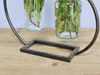 Vintage Flower Pot Industrial Style Metal Plant Vase 2 Test Tube Glass Holder