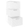 3 Drawer Storage Cabinet for Bedroom, Bathroom Unit, White-L30.5 x W30.5 x H61cm