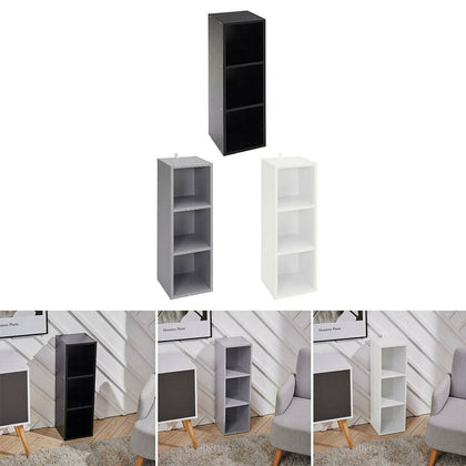 3Tier Cube Bookcase Display Shelving Storage Unit Wooden Stand Corner Shelves UK