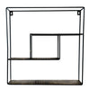 Display Shelf Black Multi Section Wall Shelves Metal Wall Unit Industrial Retro