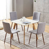 4 Pcs Fabric Dining Chairs Padded Metal Legs Kitchen Lounge Home Office UK Grey