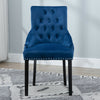 2pcs Accent Knocker Velvet Soft Fabric Dining Chairs Studded Padded Armchairs UK