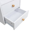 Bedside Cabinet with 2 Drawer Space Save Nightstand Table And Open Storage Shelf