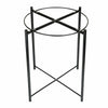 Coffee Table Folding Side Table Round Metal Tray Top Portable Table Night Stand