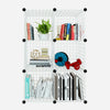 Storage Unit DIY Wire Grid Cabinet Bookcase Shelf Rack Organiser Metal 8 Cube