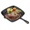 Cast Iron Steak Frying Pan Food Meals Gas Induction Cooker Cooking Kitchen 24cm