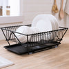 Dish Drainer Rack Kitchen Sink Basket Cutlery Draining Drip Tray Plates Holder