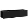 TV Cabinet High Gloss Black 100x24x32 cm Chipboard Living Room Hot Sale