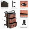 Storage Cabinet Organizer Unit 3 Drawer Fabric Dresser Tower Bedroom Nightstand