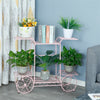Rustproof Metal Plant Stand Garden Decor Flower Shelf Mutli Tier Stand 4-9 Pots