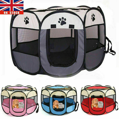 Large Fabric Dog Crate Cat Cage Pet Travel Carrier Puppy Play Pen Foldable Tent