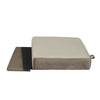 Velvet Foldable Storage Ottoman Seat Stool footrest Bench 60cm x 60cm x 30cm