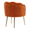 Velvet Fabric Scallop Back Chair Lounge Occasional Accent Sofa Armchair 5 Styles